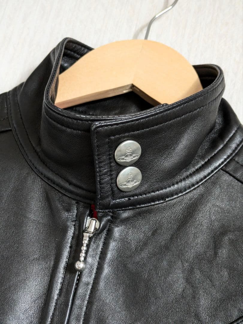 vivienne westwood レザー ライダースジャケット 6連ZIP
