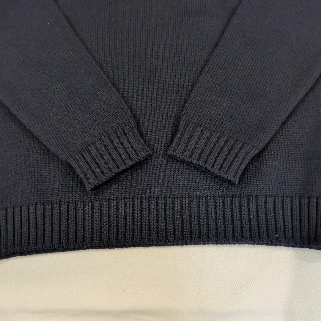 ザノーネ　ミドルゲージ　ネイビー タートルネック　４８