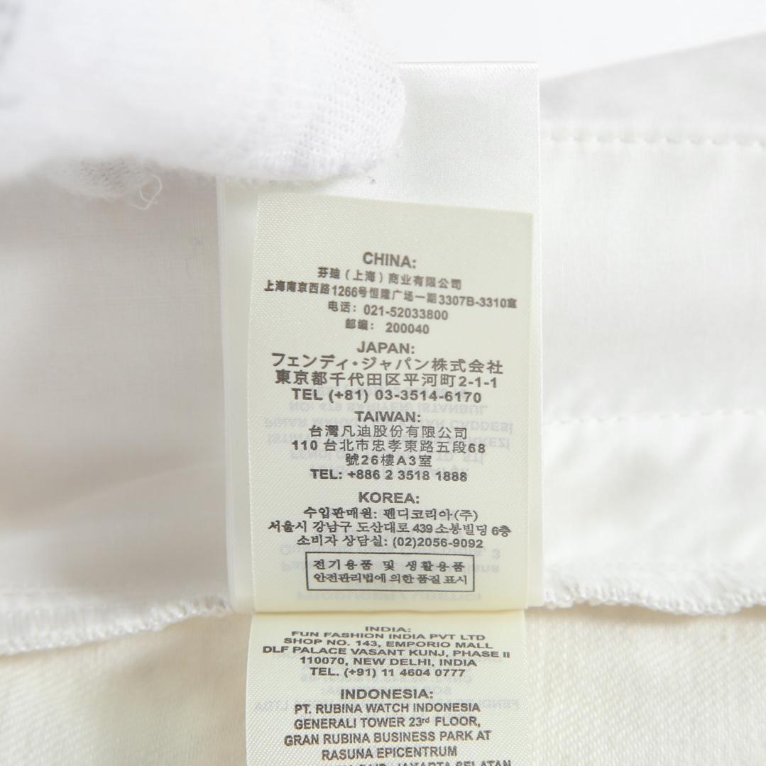 FENDI 21SS カーリグラフィー ハイウエスト デニム ショートパンツ