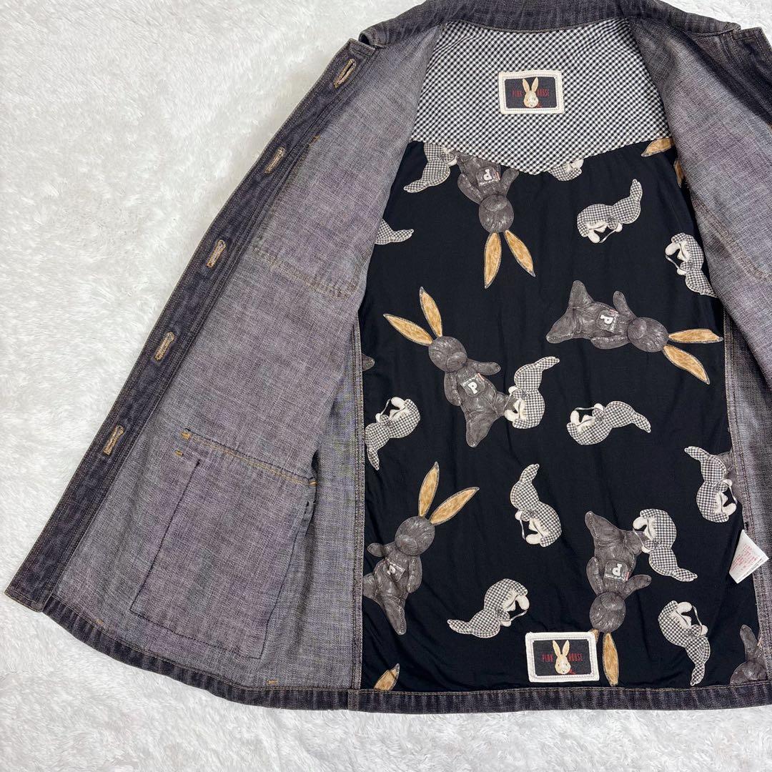 希少 PINK HOUSE ピンクハウス デニムジャケット うさぎ 刺繍