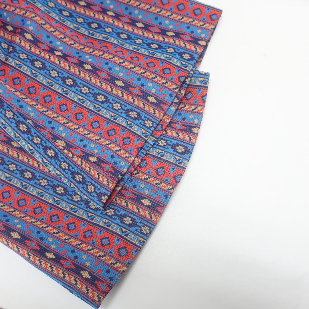 70s VINTAGE ネイティブ 総柄 ストライプ ブーツカットフレア パンツ