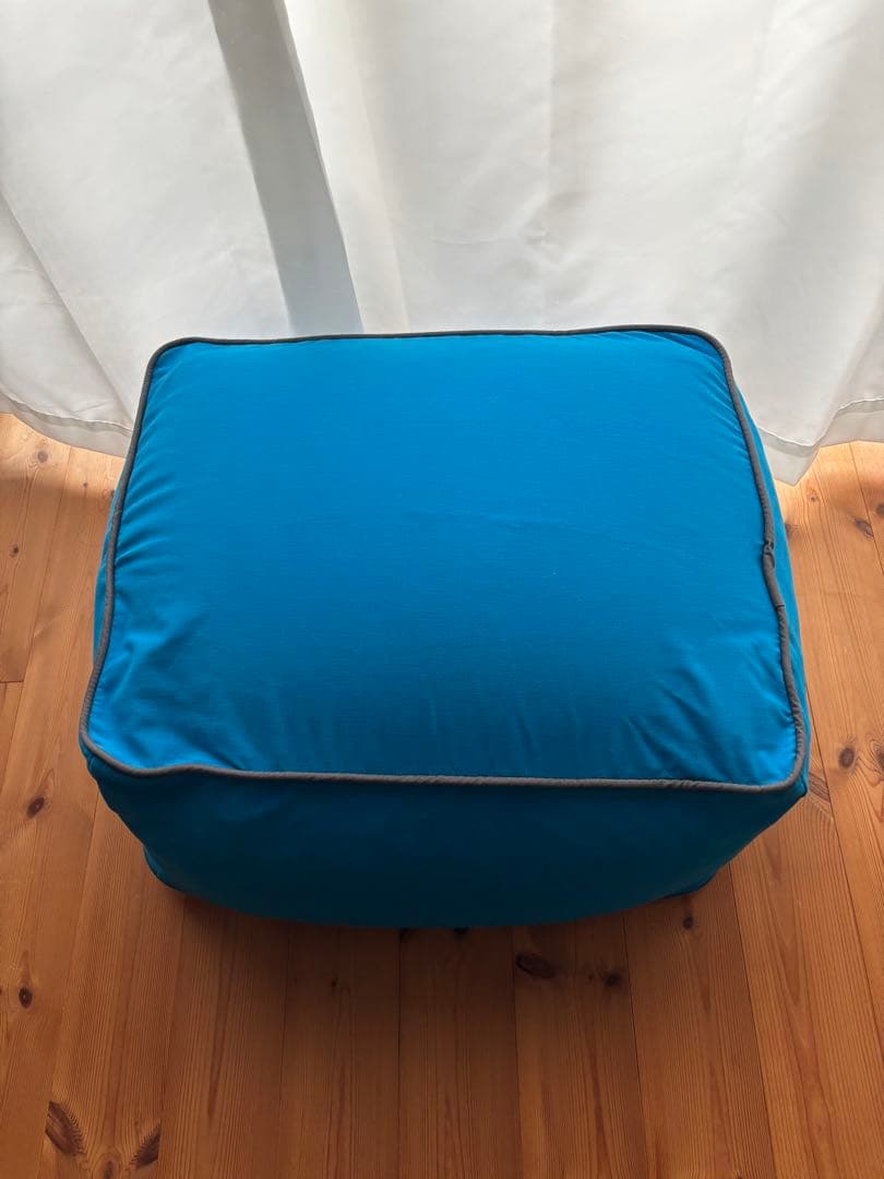 ヨギボー　オットマン　アクアブルー　★新品変えカバー　ネイビーブルー付き