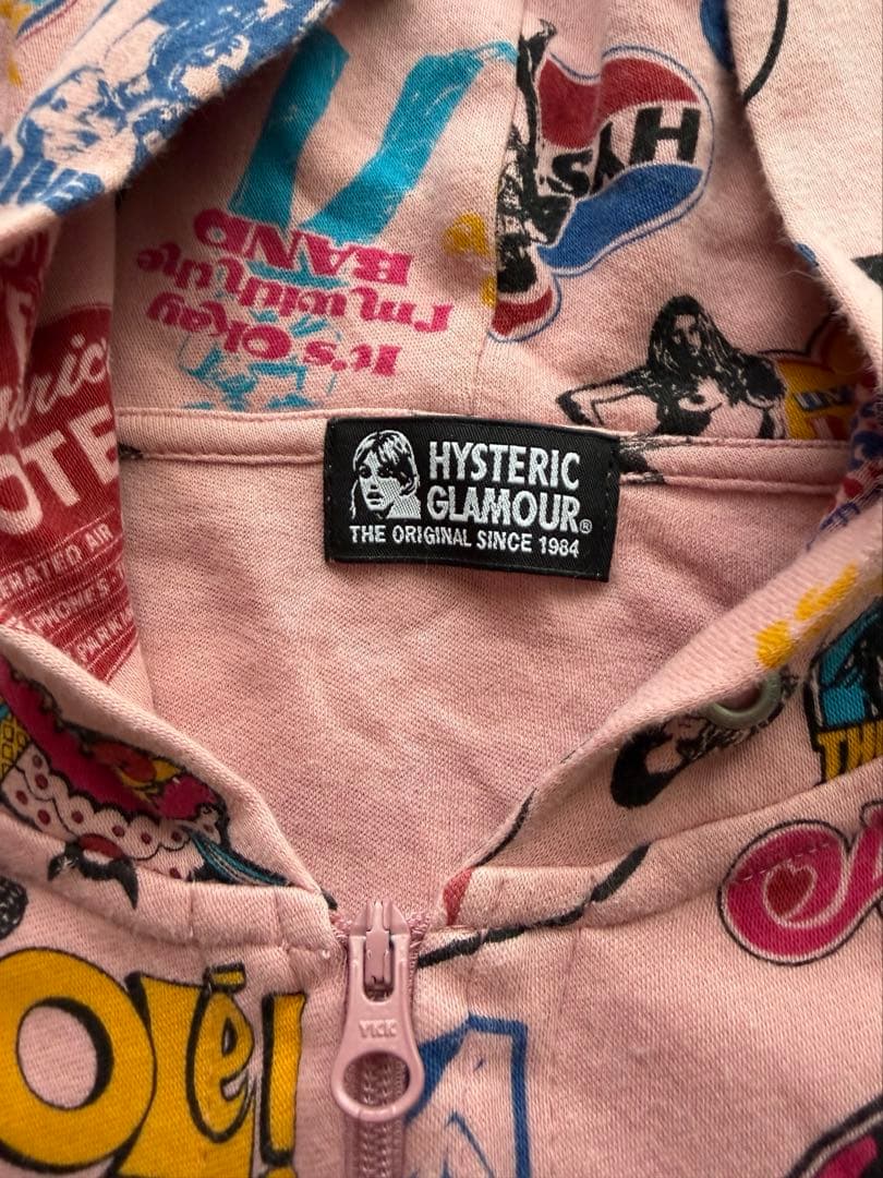 ヒステリックグラマー　ガールロゴ　総柄パーカー