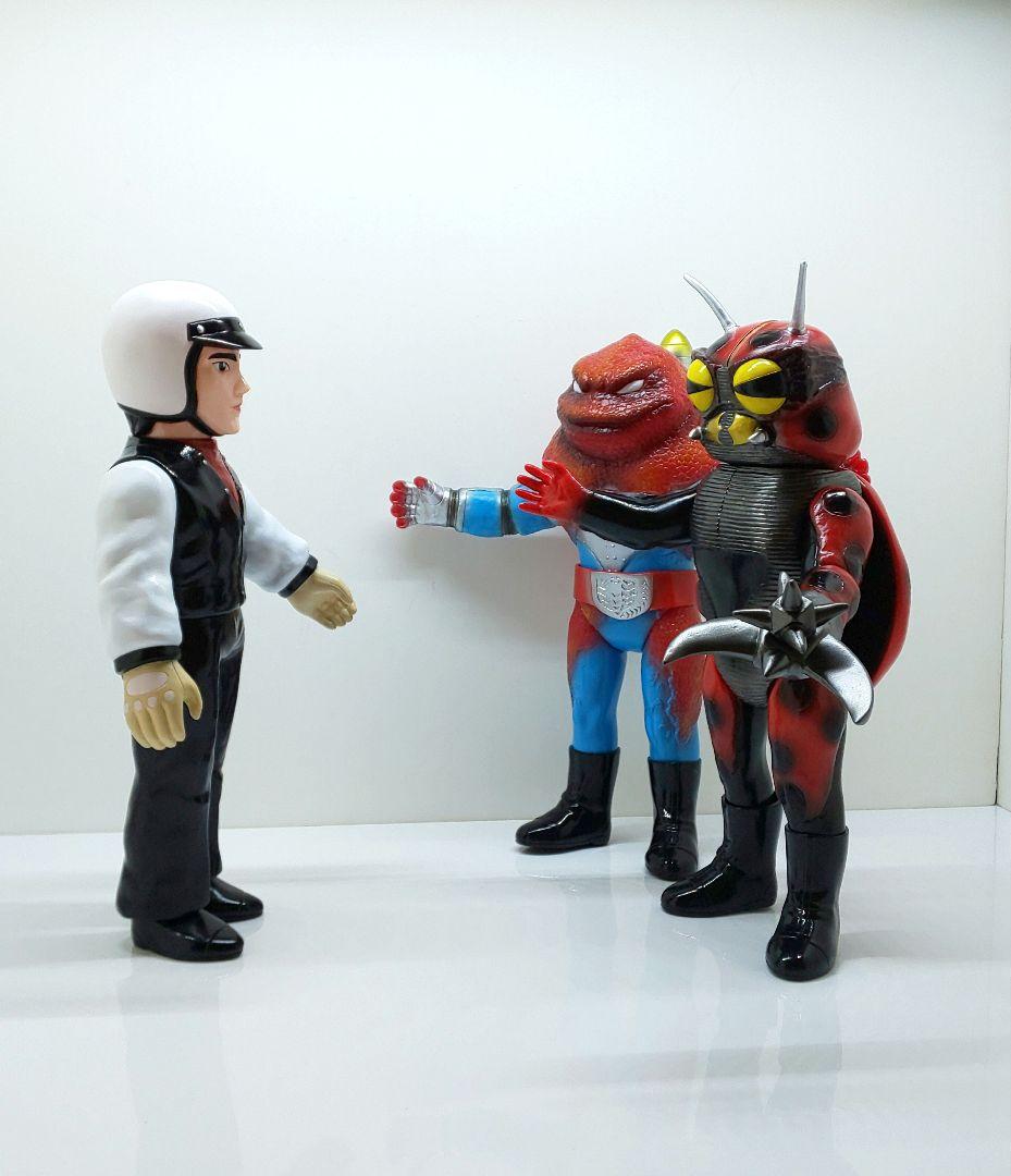 仮面ライダーV3✨風見志郎vsデストロン怪人◆東映レトロソフビコレクション★☆