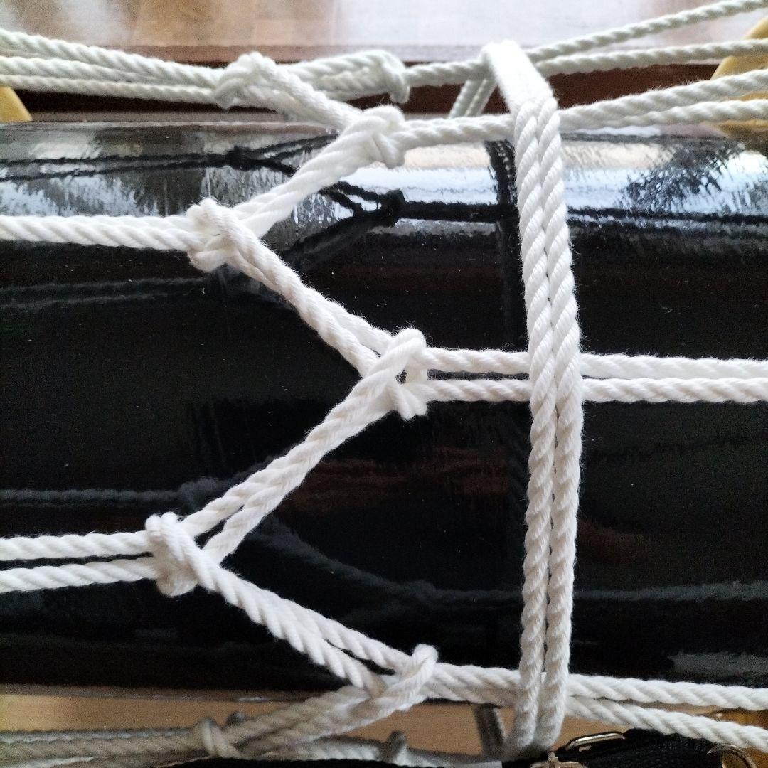 担ぎ太鼓 1.2尺締太鼓　和太鼓 天然皮革　ストラップ付き中古品⑤