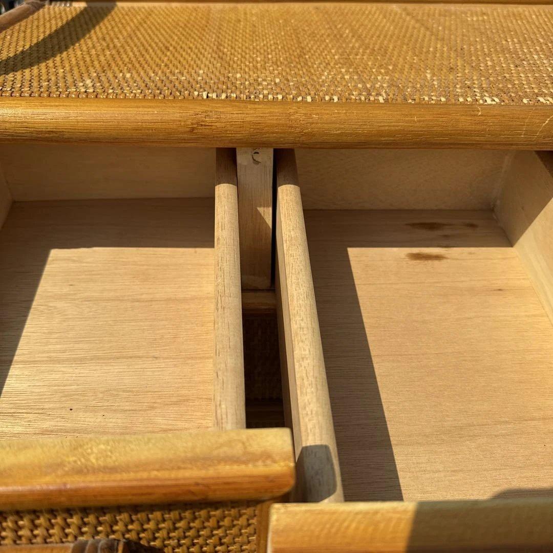 レトロ　ラタン製 10引き出しチェスト