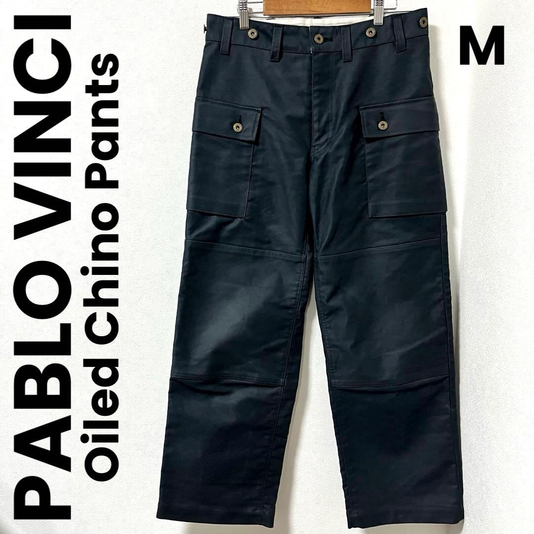 《PABLO VINCI》Oiled Chino Pants M Navy