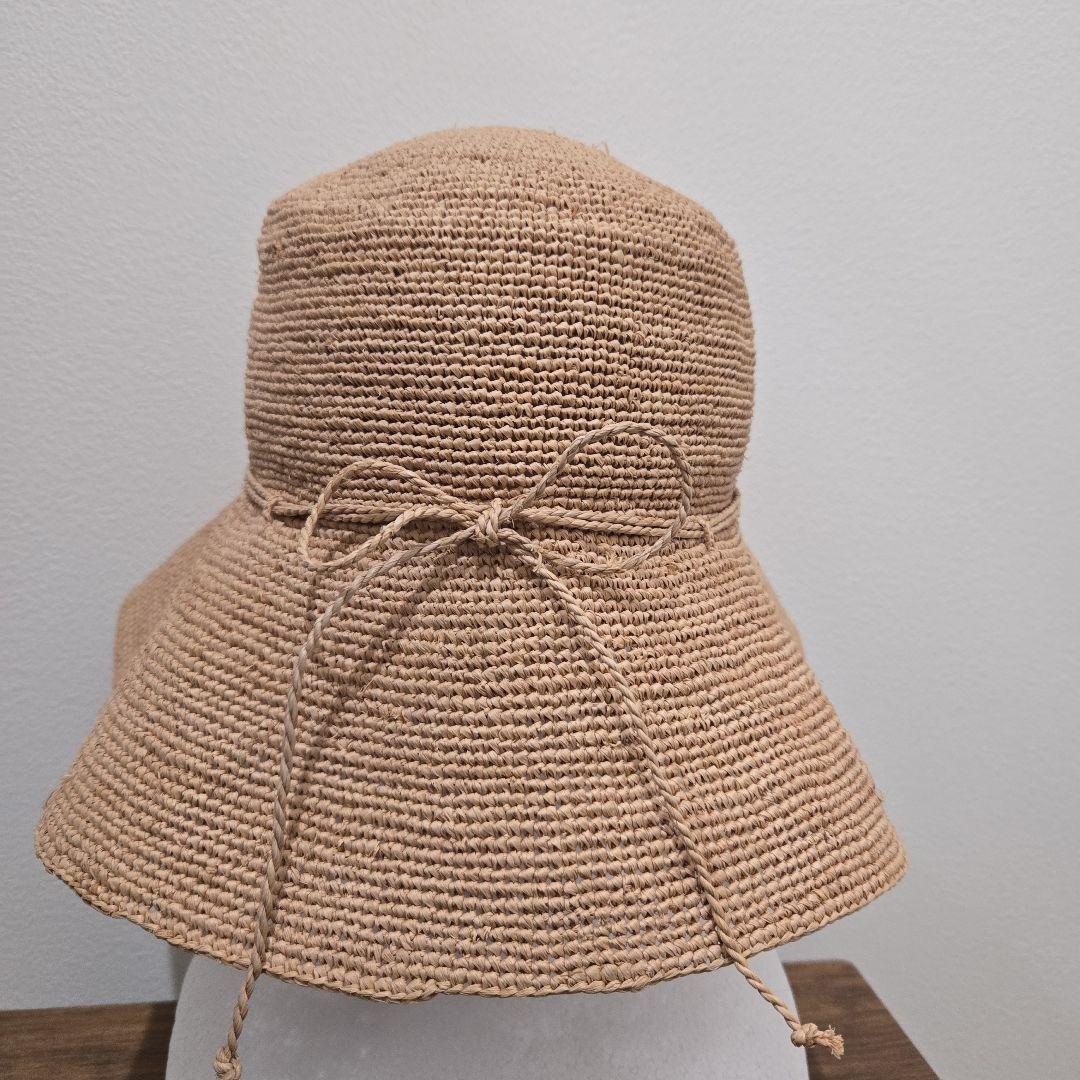 ヘレンカミンスキー✨ラフィアハット✨ベージュ広つば帽子