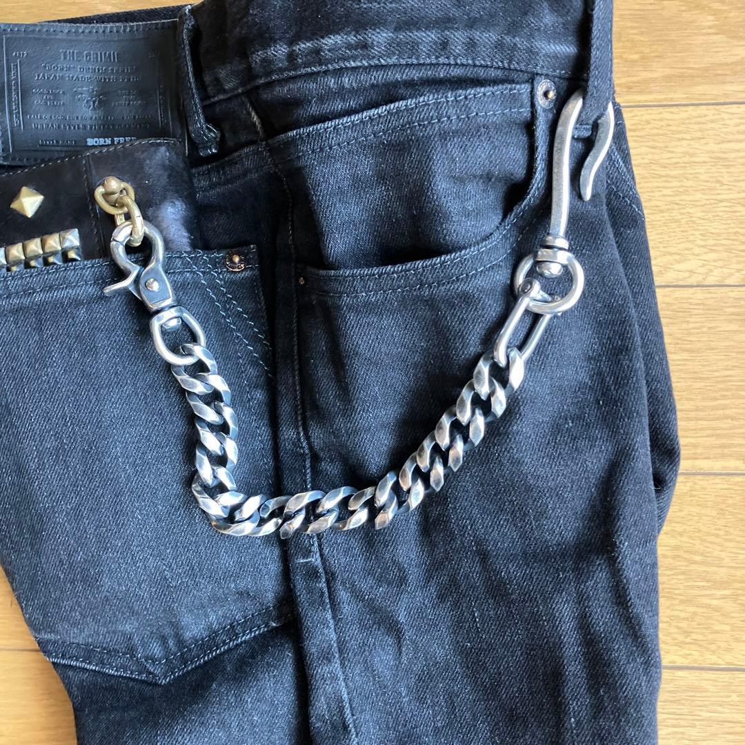 ブラス製　シルバーメッキ　ウォレットチェーン　新品未使用！wichard使用