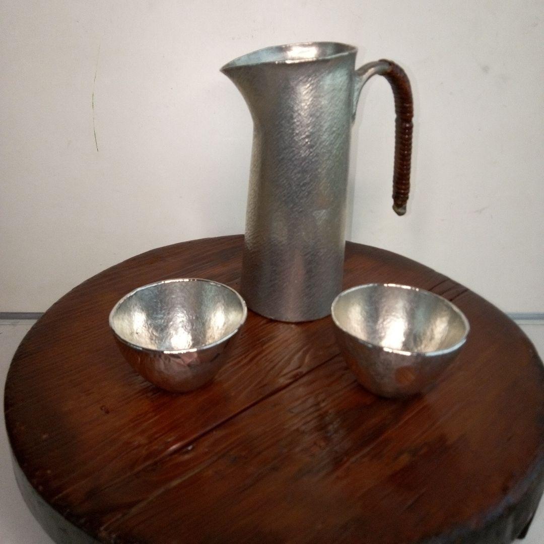 酒器　鶴岡鉦次郎　錫ちろり　ぐい呑