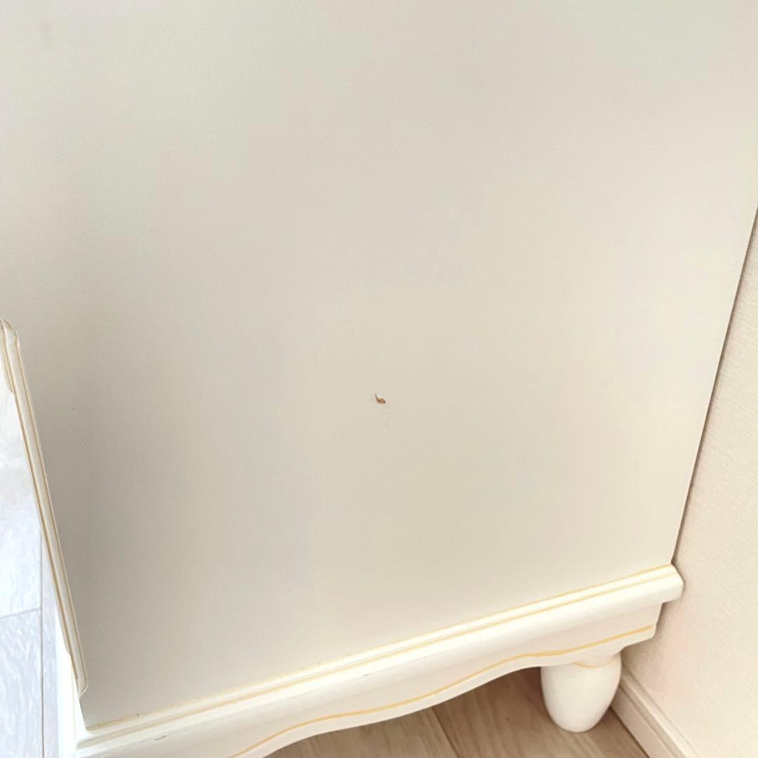 鍵付き アンティーク チェスト ハンプトンIIシリーズ 5D 白家具 姫 ロココ