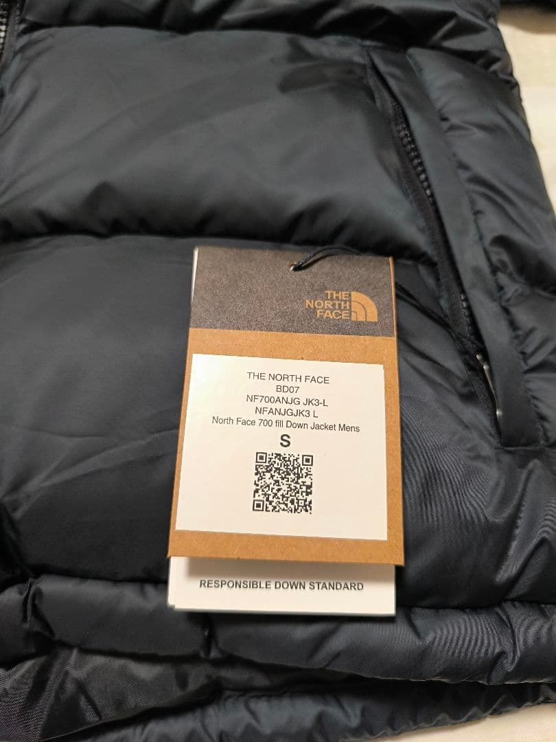 THE NORTH FAC E black ダウンジャケット, S