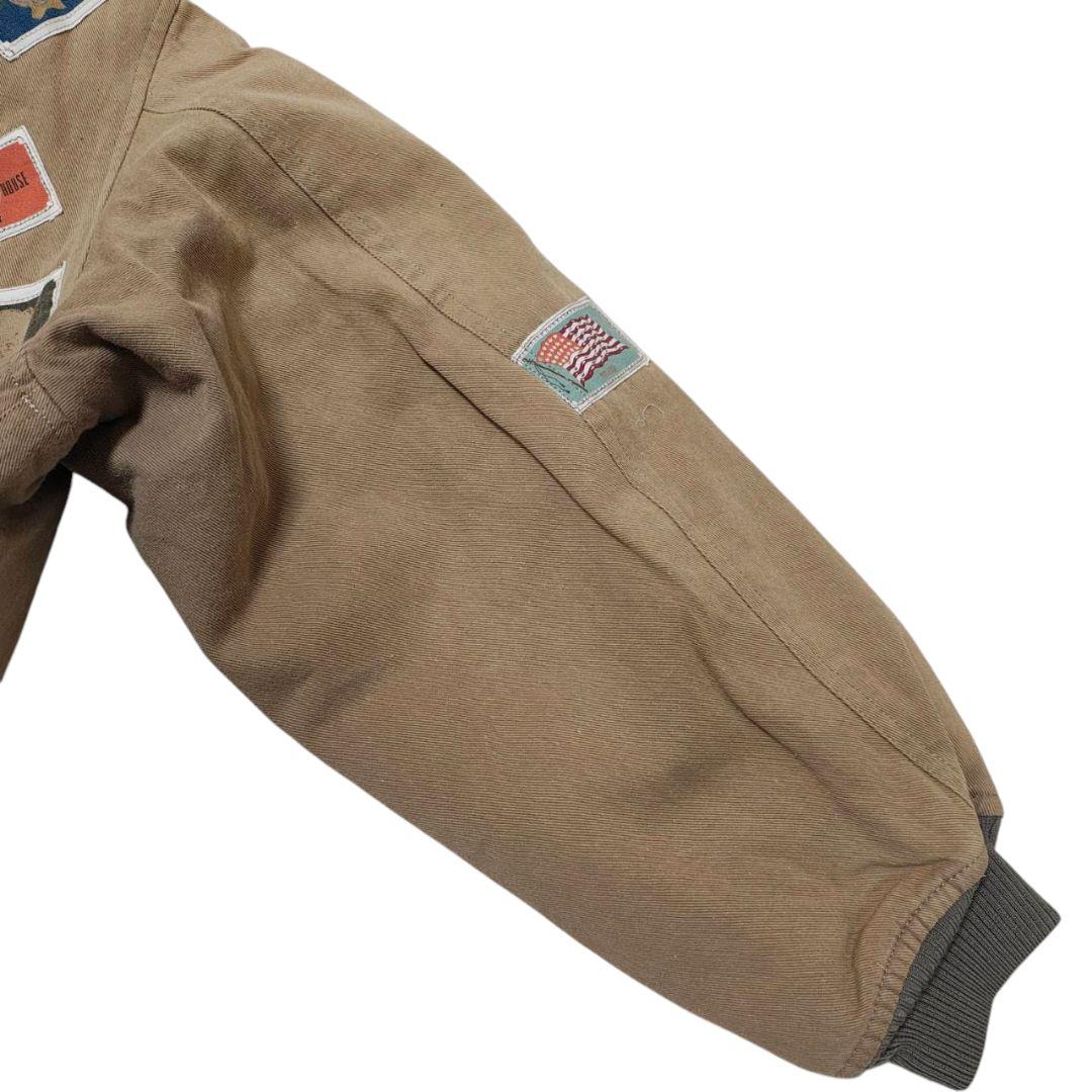 【希少】PINK HOUSE ワッペン 中綿ブルゾン くま テディベア ベージュ