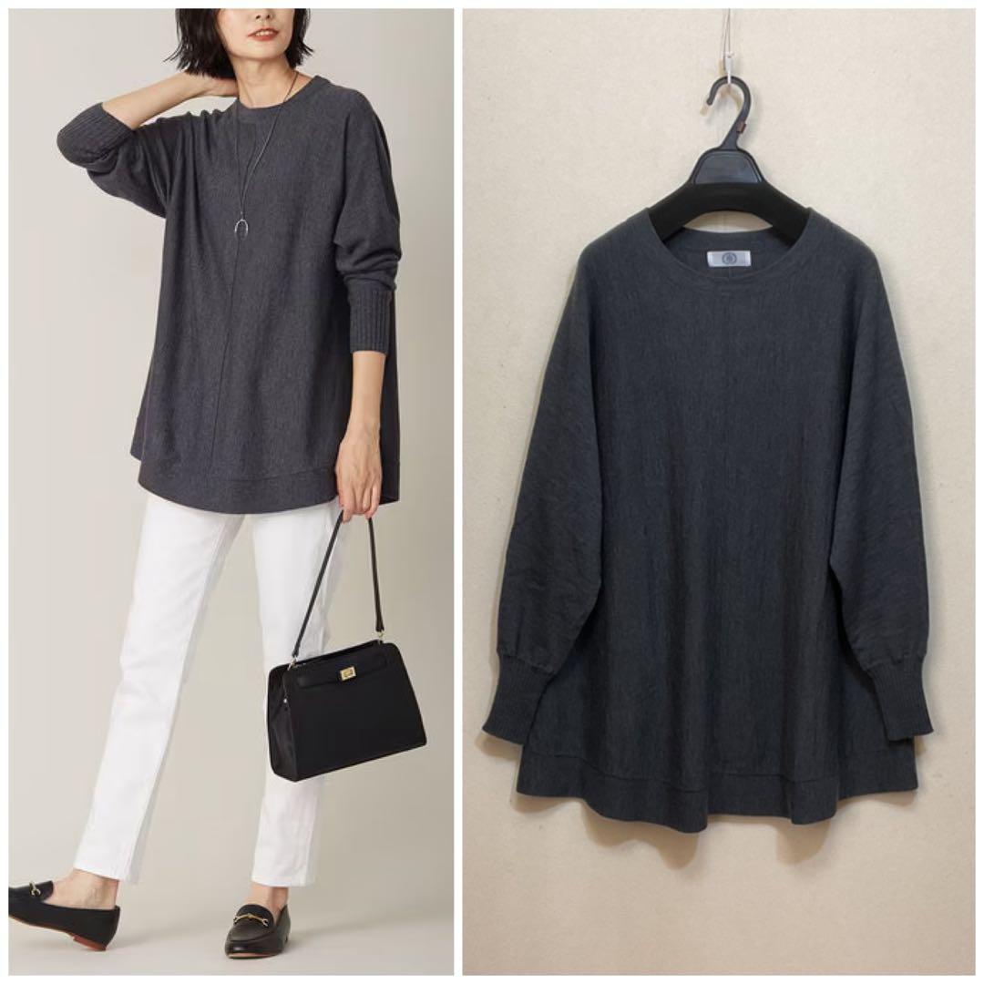 大きいサイズ J.PRESS ウールチュニックニット(23区ICB自由区組曲)