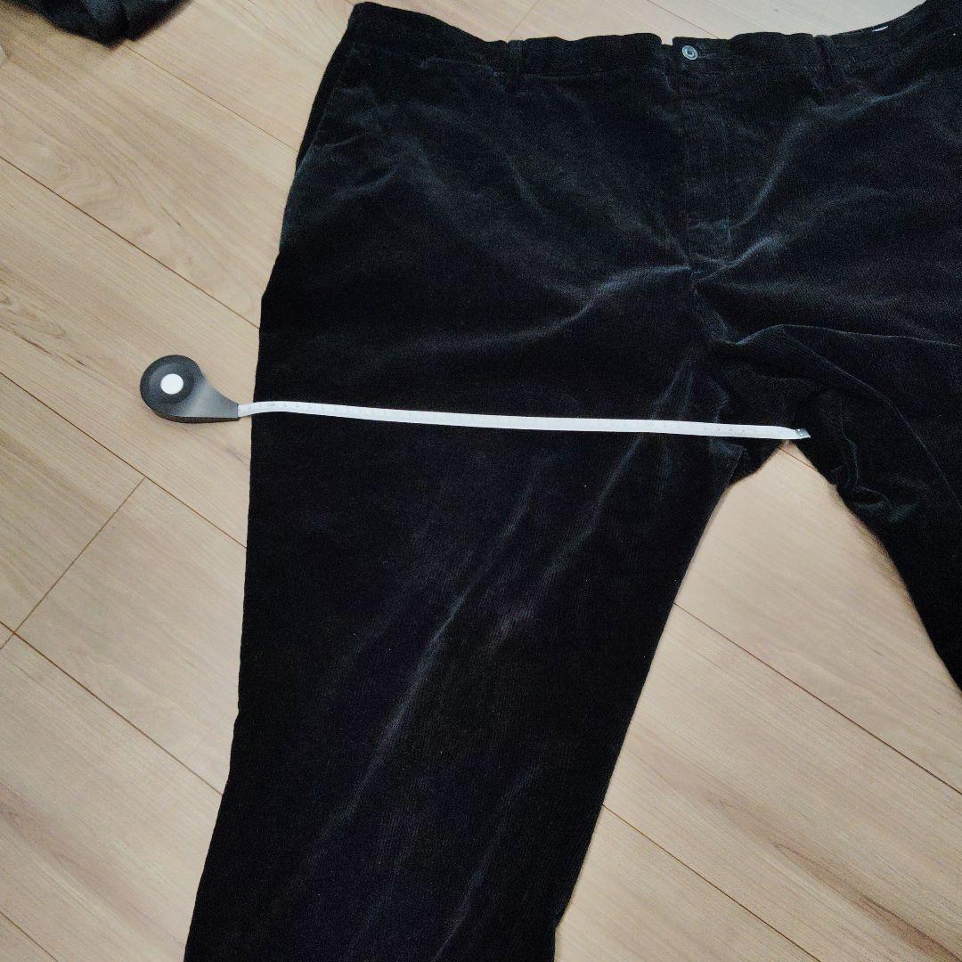 Polo ブラック コーデュロイ スラックス　ラルフローレン　極太 太い