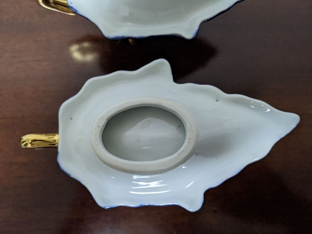 ♦陶磁器 燭台１対 西洋？灯り 飾り 灯明 未使用の美品 コレクション 骨董品