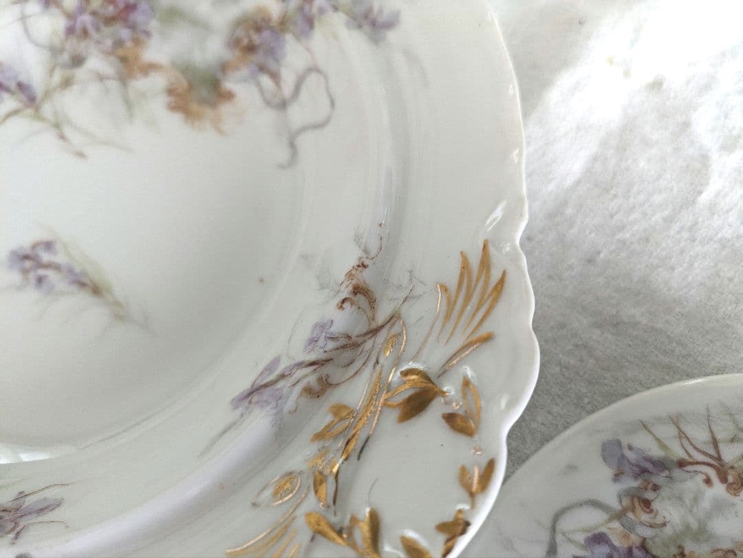 アンティーク アビランド　リモージュ　 蓋付きバターディッシュ