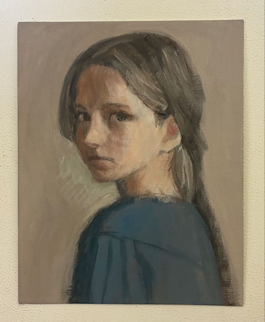 アクリル画　人物　1095