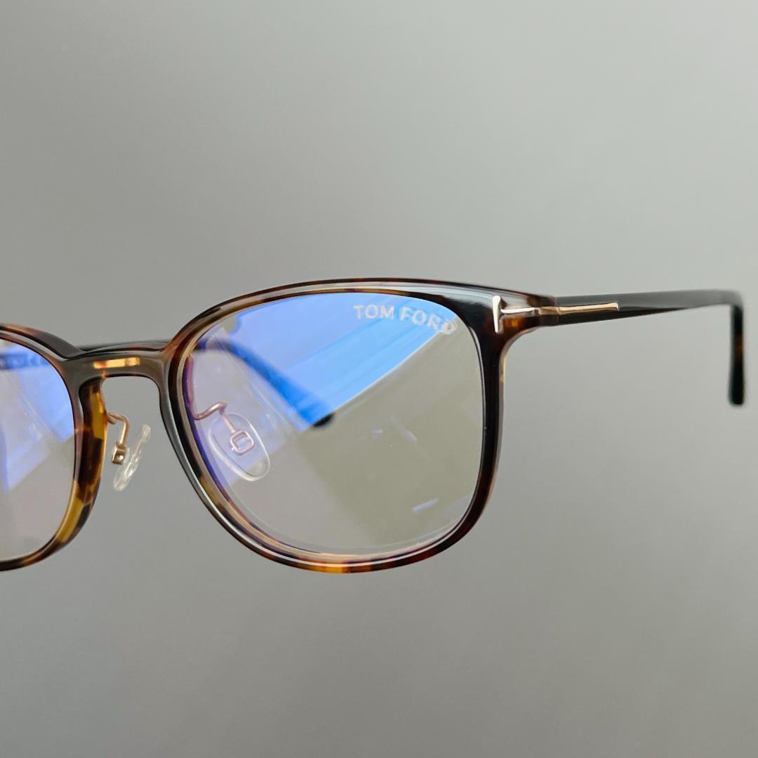 トムフォード メガネ ウェリントン アジアンフィット ブラウン べっ甲柄 黒