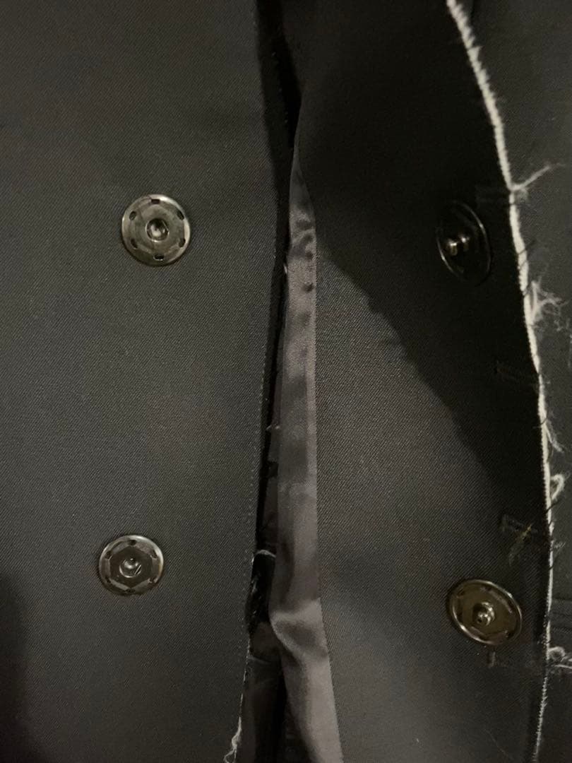 MM6 カットオフノーカラー テーラード ジャケット