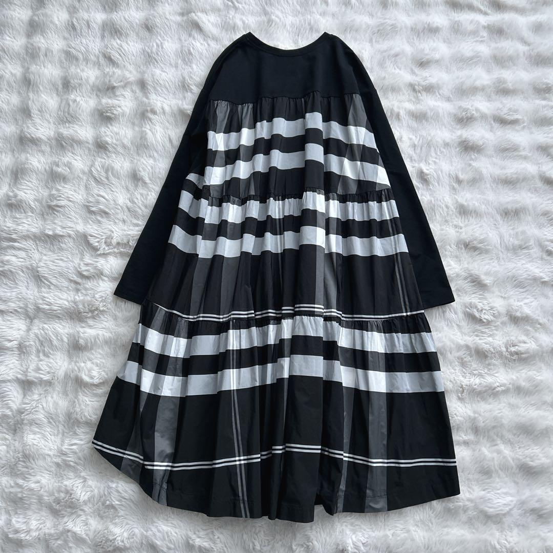 ビアズリー★ タフタビッグチェックワンピース　ブラック　チェック