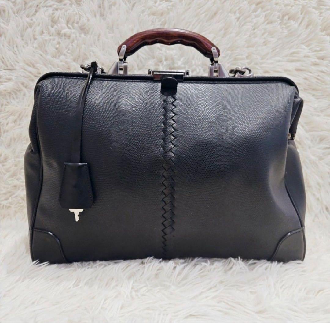 美品 YOUTA ヨータ 豊岡鞄 ダレスバックリュック 横型 2way 黒 鍵付