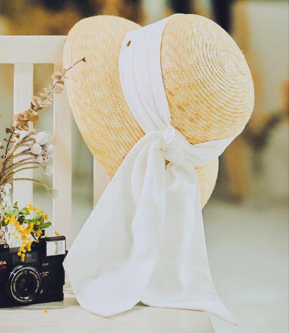 新品✨ 大人気ホワイト✨JENNEコットンビッグリボンカサブランカ