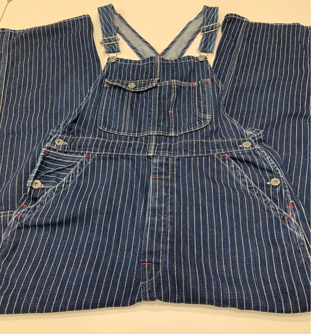 【日本製】オールドフラットヘッド デニム ウォバッシュ オーバーオール