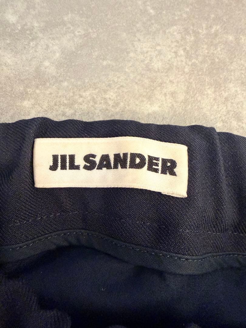 【定番】JIL SANDER ネイビー イージースラックスリラックスフィット