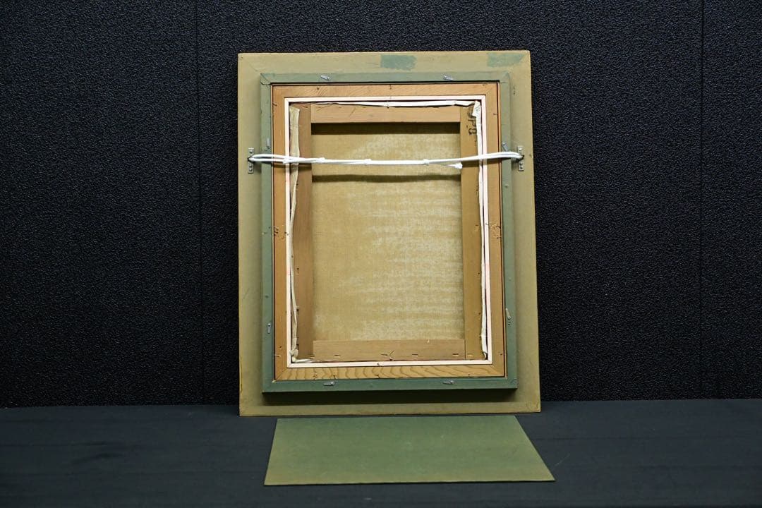 【真筆保証】鈴木千久馬 果物 静物画 P8 金彩 彫刻 無垢額 壁飾り