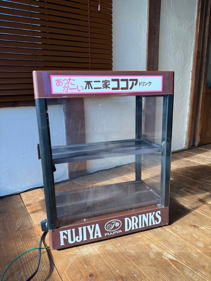 レトロ　不二家　缶ウォーマー　日本ヒーター製　CW-A型　動作確認済　事務所に！