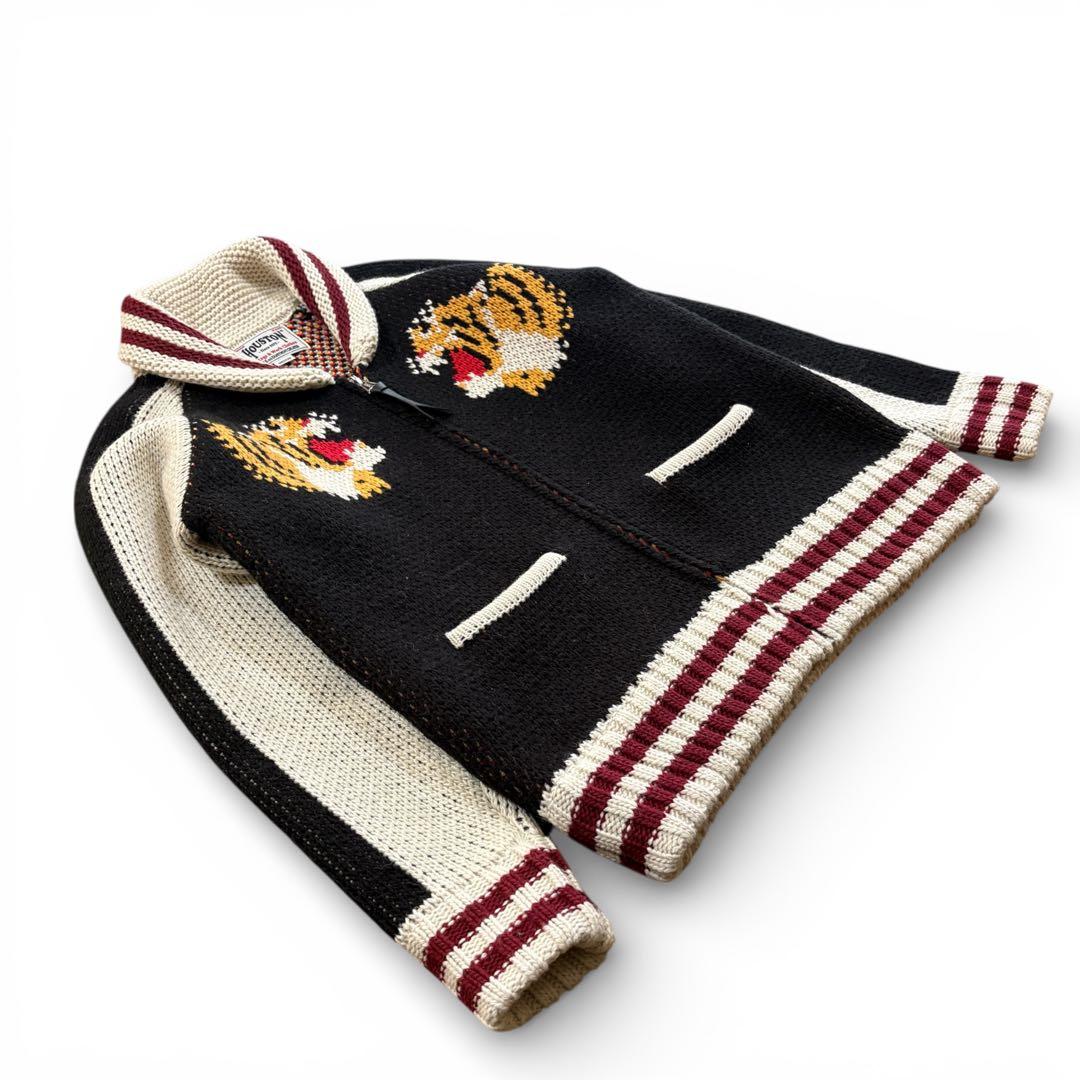 HOUSTON カウチン ニット 虎 セーター M ウール カーディガン