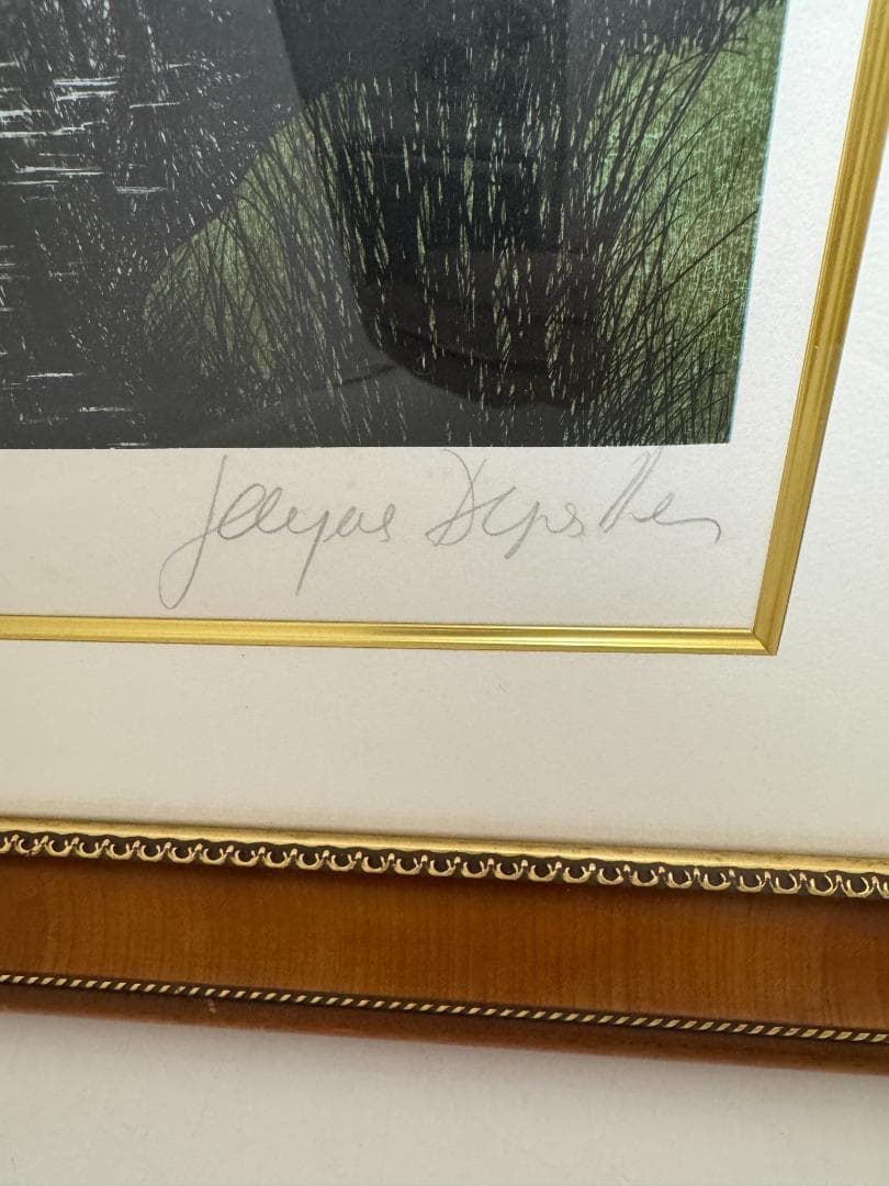 ジャック ・ デペルト　直筆サイン「 ポプラの並木 」