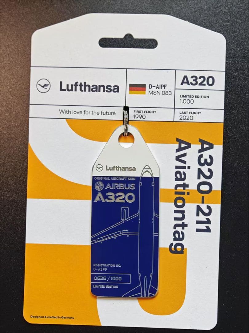 ルフトハンザドイツ航空 Aviationtag A320 コンビ色