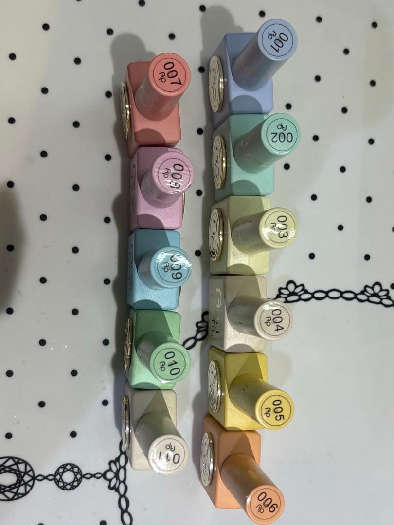 【未使用に近い】And Pretty マカロンネイルカラー11カラーチャート付き