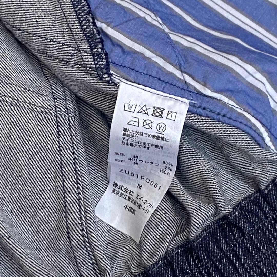 ZUCCa デニムドッキング ジャケット ネイビー M