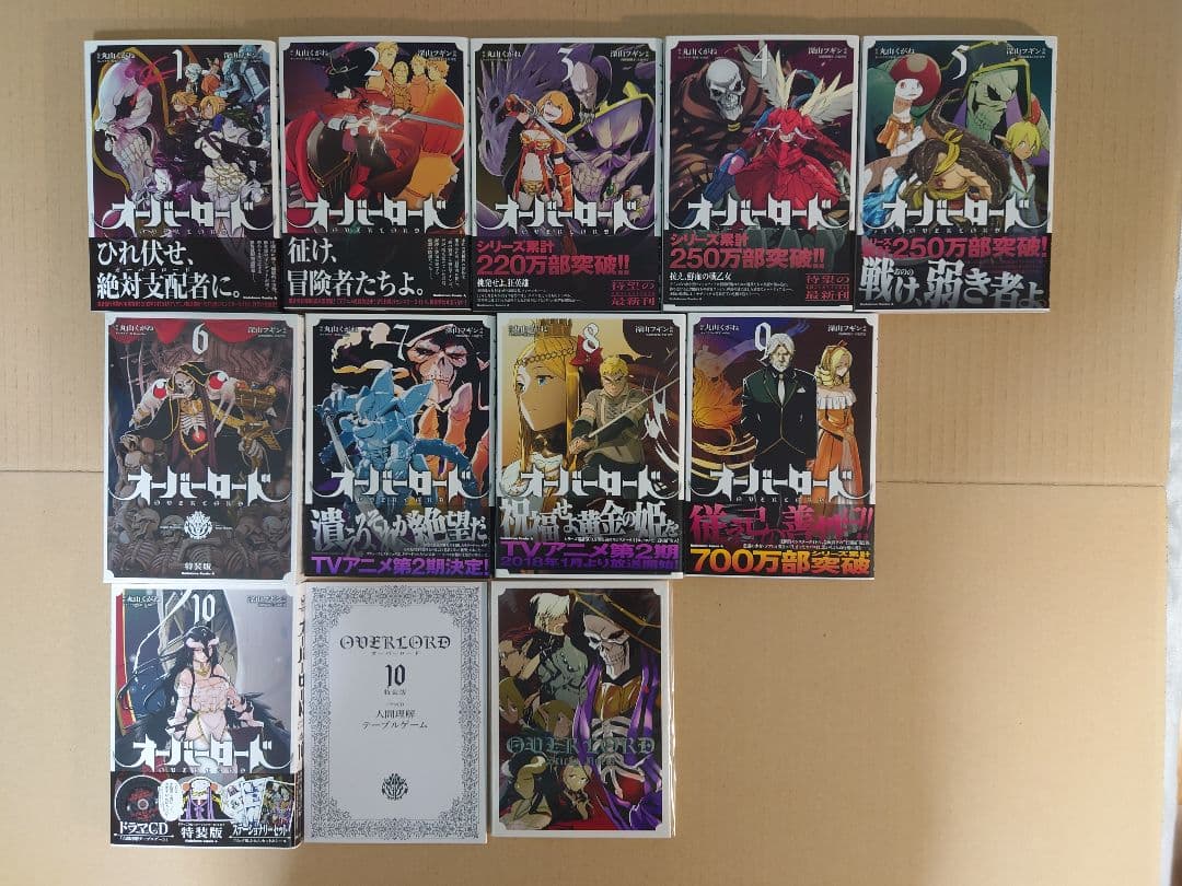 オーバーロード　1〜19巻　特装版、店舗特典付　丸山くがね　深山フギン