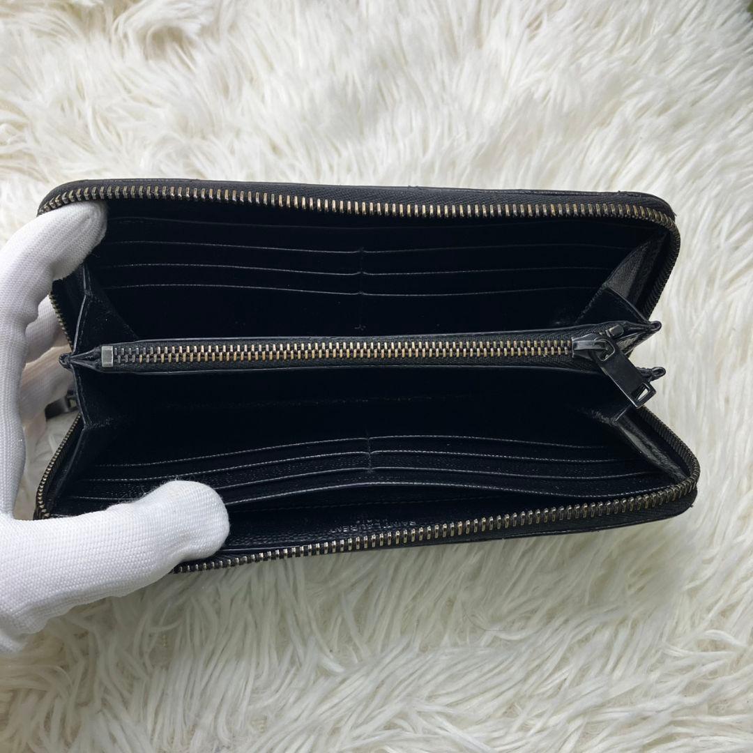 【✨美品✨】 サンローラン カサンドラ 長財布 ラウンドファスナー ブラック