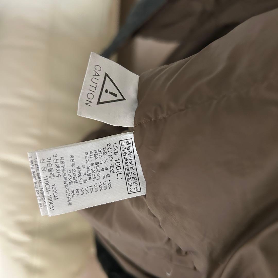 【ノースフェイス】ダウンジャケット モッズコート　MA1　刺繍　カーキーC5