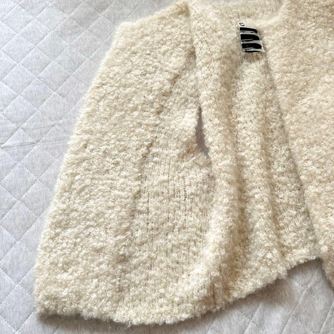 mqk　Chaosルーロウニットベストオフホワイト モヘア