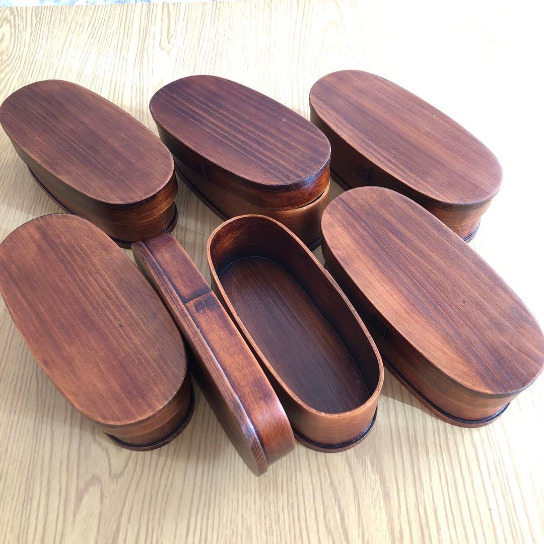 曲げわっぱ弁当箱　6箱　まとめ売り