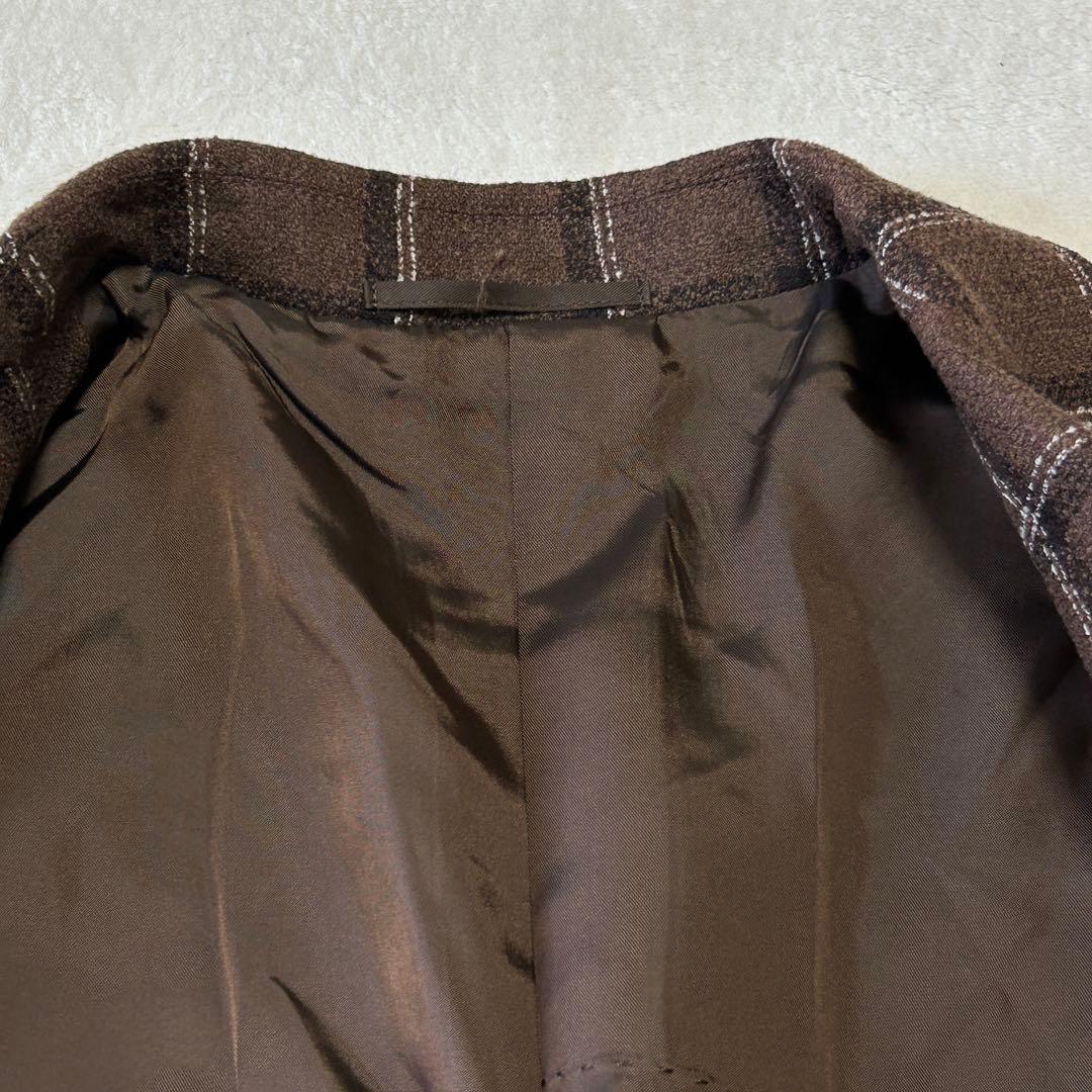 美品 ユナイテッドアローズ ウィンドペン チェック ウール ジャケット48 L