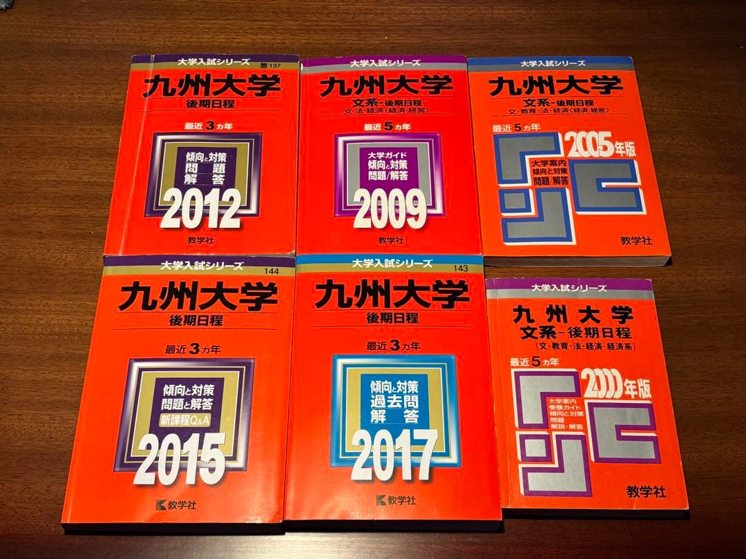 【後期赤本6冊セット】九州大学・後期 1995〜2016