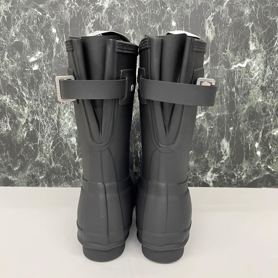 ハンター ショートバック アジャスタブル レインブーツ ブラック 23.0 cm