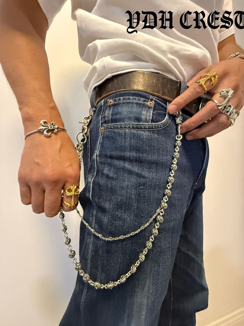 ★WWWCHAN　ウォレットチェーン　ダブルクロス＆ウォレットチェーン　刻印有り