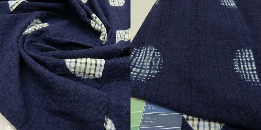 kichi✺新品 綿 浴衣 トールサイズ 高級広衿仕立て 居敷当A3221