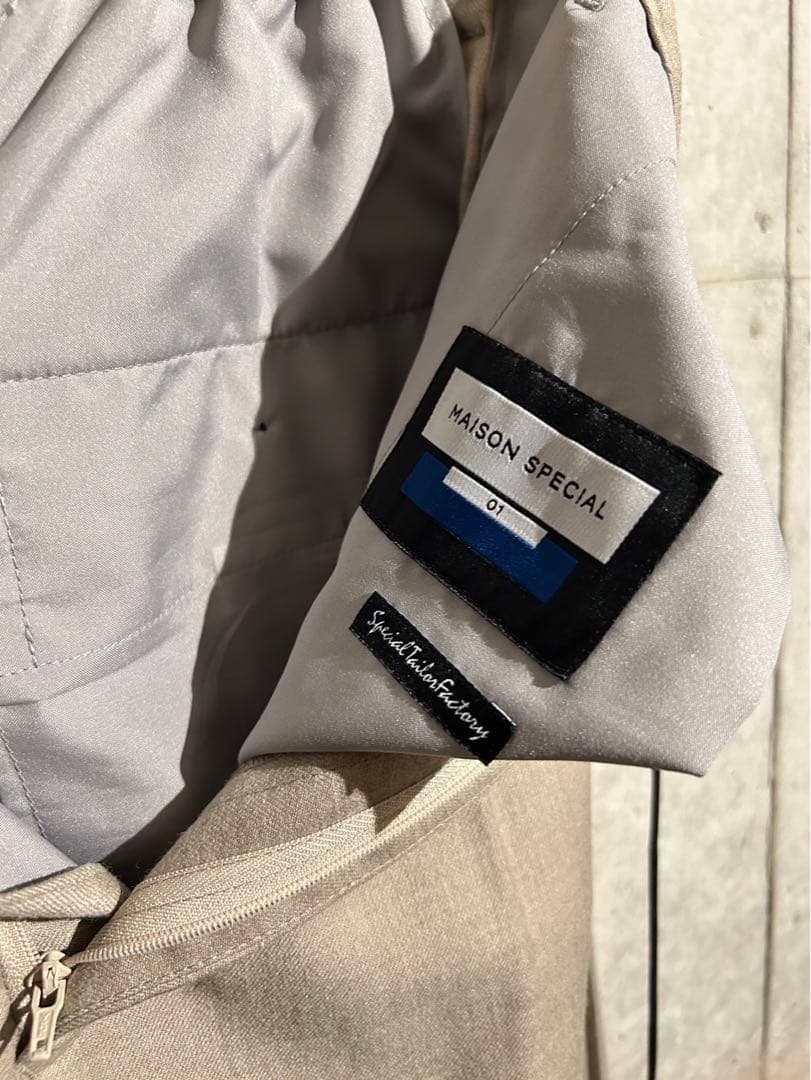 MAISON SPECIAL セットアップ　ベージュ　ウール