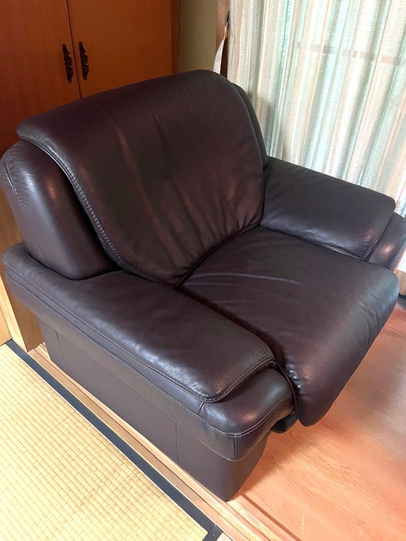 A*）様 himolla / ヒモラ 1人掛けソファ　総革 ブラウンIDC大塚家