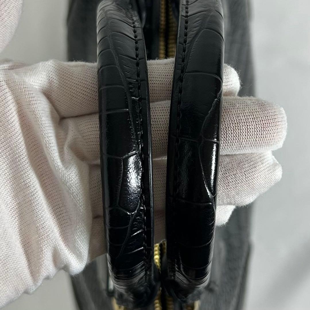 【極美品】ヴィヴィアンウエストウッド オーブ 2way ハンドバッグ クロコ 黒