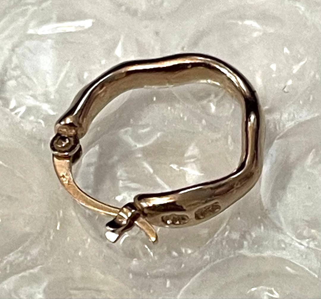 eye エテ K18 フープピアス 925 ピンクゴールド系